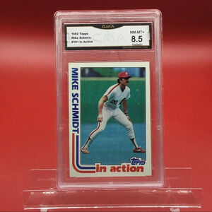 1982 Topps Mike Schmidt Graded 8.5 Card #101